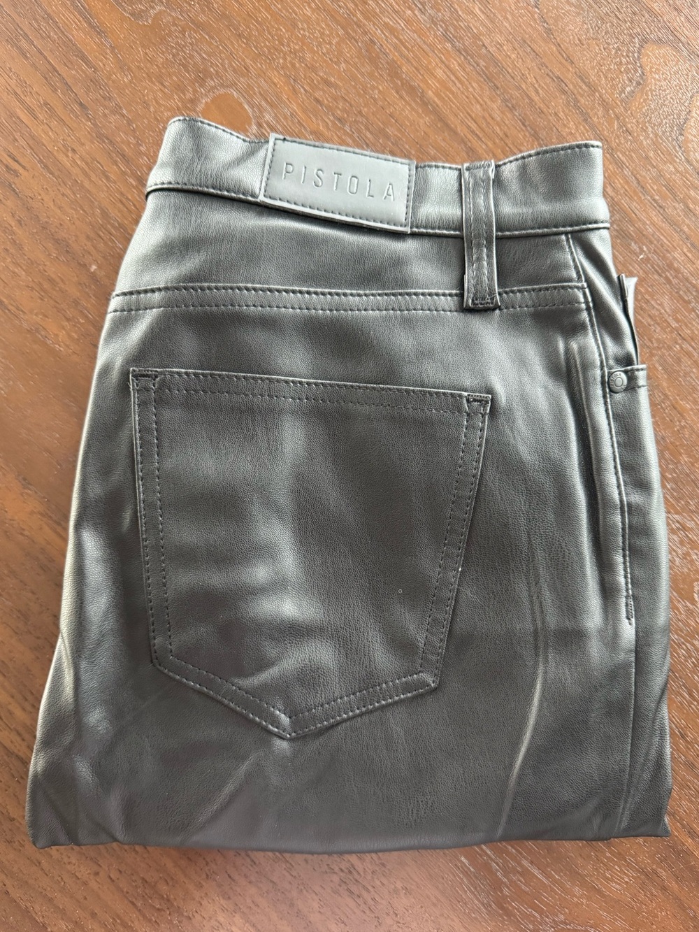 Pistola X Revolve Cassie Super High Straight Pant in Black - Picture 2 of 4